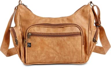 Bolsa Feminina Transversal Grande com Alça de Ombros Ajustável em Couro PU, PGH Elegance