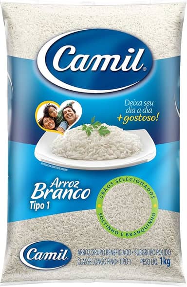 Arroz Branco Tipo 1 Camil Pct 1kg