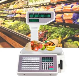 CHONGHAN BalançA Digital Comercial, BalançA De ImpressãO De Etiquetas, BalançA EletrôNica De Caixa Registradora De Frutas De Supermercado Com Impressora De Etiquetas, Capacidade De 30 Kg