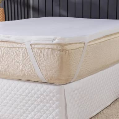 Pillow Top Solteiro Espuma D28 Alta Densidade – Protetor de Colchão Topper Macio e Confortável – Capa Removível Lavável – Fixação com Elástico – Camada Extra Conforto Durável Antialérgico