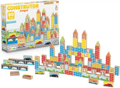Construtor 80 Peças Junges Madeira