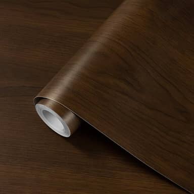 Decoroom Papel de contato de grão de madeira autoadesivo 29 x 39 cm - Papel de parede para armário de cozinha de bancada - Envoltório de vinil de madeira de nogueira impermeável para armários e