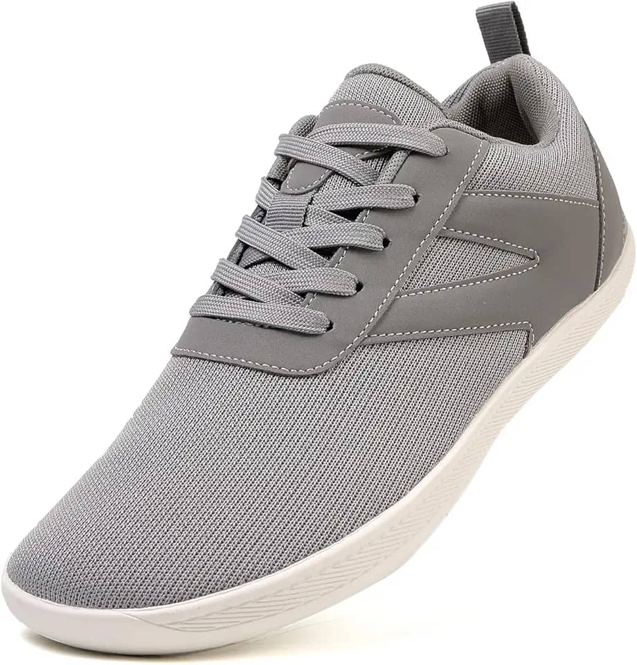 Tênis de caminhada masculino minimalista com bico largo, sola sem queda, sem cadarço, sem cadarço, para homens e mulheres