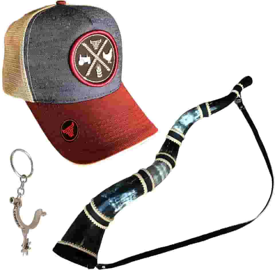 Kit Berrante 5 Chifres Profissional Boné Farm Bulls Chaveiro (vinho)