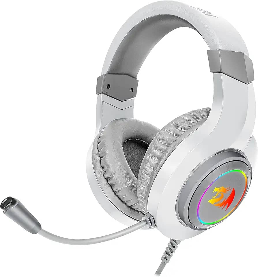 Headset Gamer Redragon Hylas Lunar White RGB H260-W