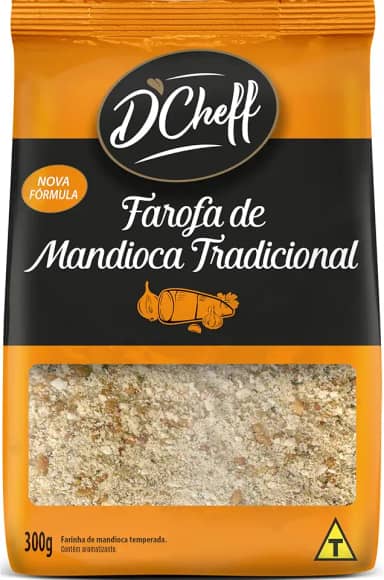 D´Cheff Farofa De Mandioca Tradicional 300 Gramas