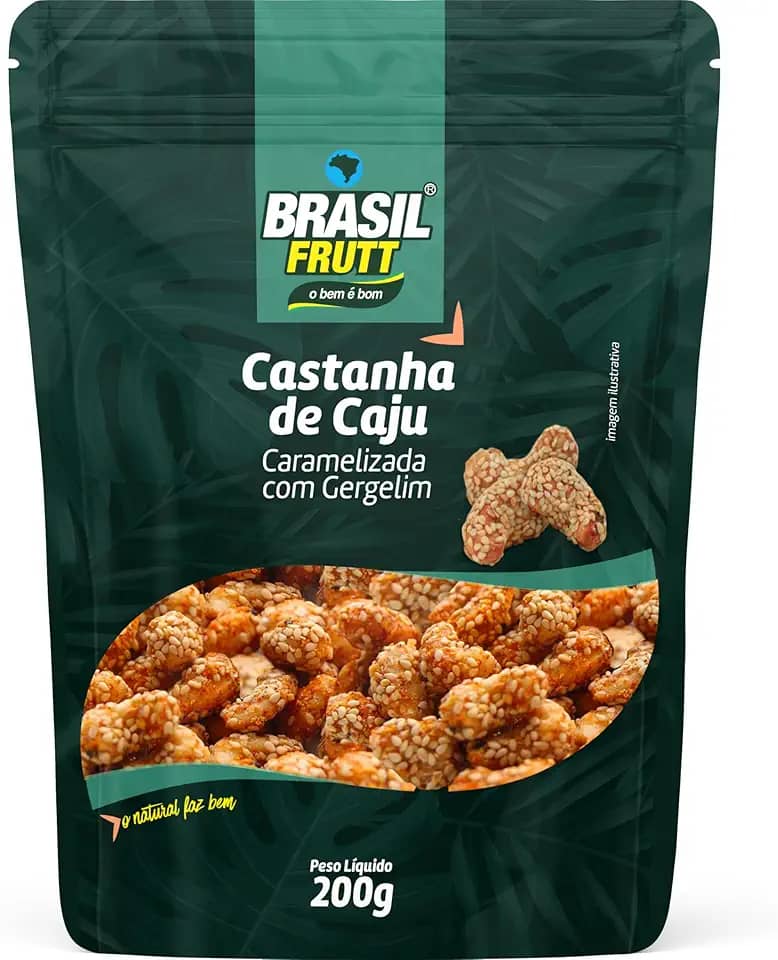 Brasil Frutt Castanha de Caju Caramelizada com Gergelim pacote 200g