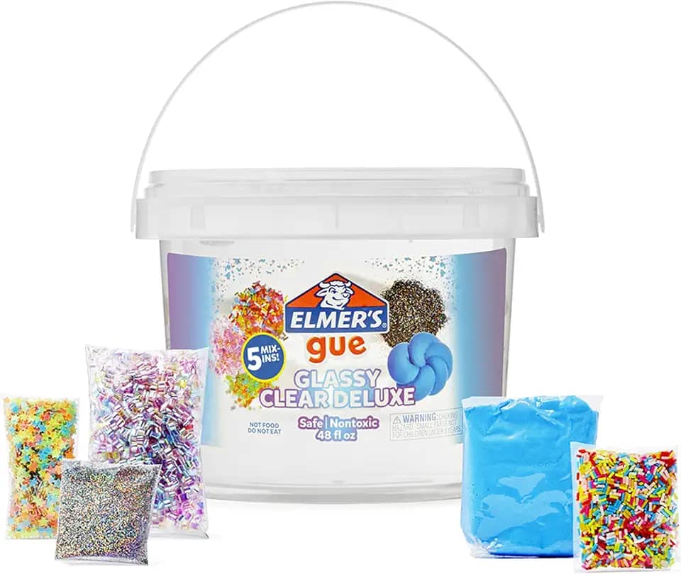 Elmer's Premade Slime 3lb Bucket W/5 Mix-ins-Clear -2137174