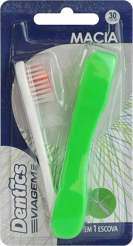 Dentics Escova Viagem Macia Verde