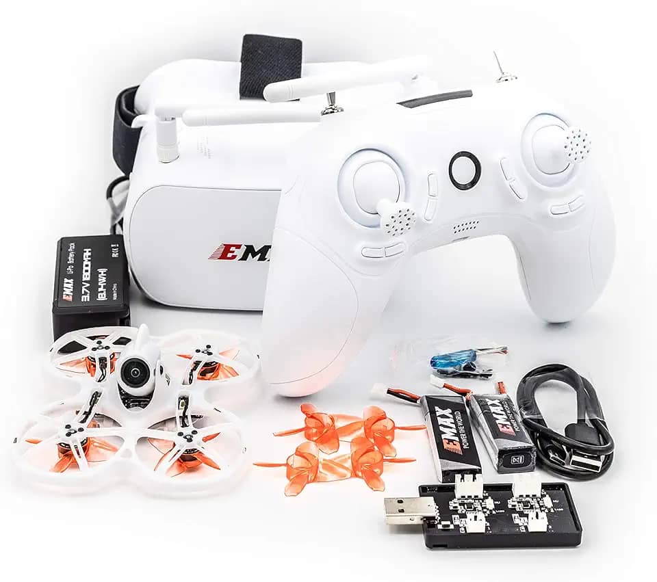 EMAX Tinyhawk 2 II RTF Kit FPV FRSKY Câmera Drone de corrida com óculos e controlador para crianças e iniciantes em Racubg