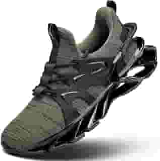 Tênis de corrida masculino, moderno, com lâmina respirável, antiderrapante, para caminhada, academia, esporte, atlético