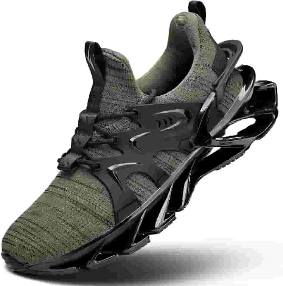 Tênis de corrida masculino, moderno, com lâmina respirável, antiderrapante, para caminhada, academia, esporte, atlético