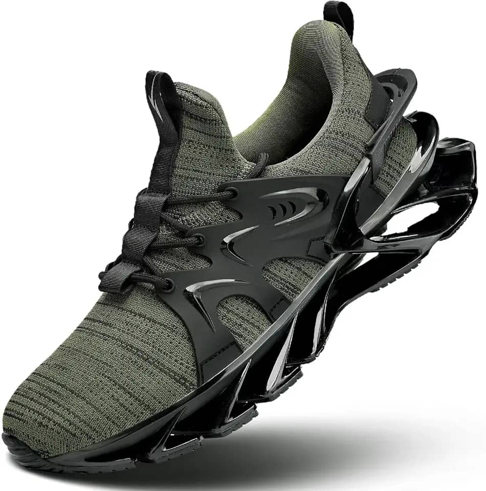 Tênis de corrida masculino, moderno, com lâmina respirável, antiderrapante, para caminhada, academia, esporte, atlético