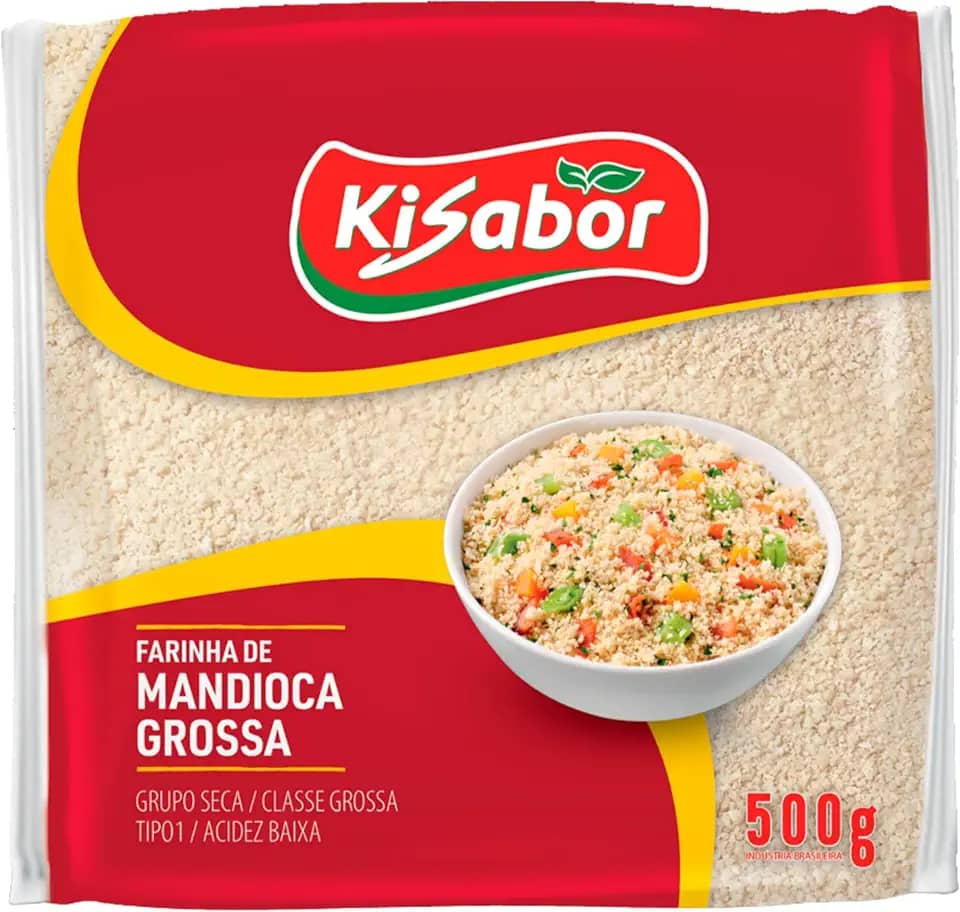KiSabor Farinha De Mandioca Grossa Kisabor 500 Gramas