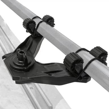 Acessórios de pesca de caiaque com suporte de pá duplo, acessórios de montagem de trilho de caiaque, suporte de vara de caiaque para pegas de remo, acessórios de trilho de caiaque, preto