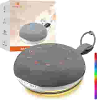 FUNYKICH Máquina de som de ruído branco, máquina de som portátil para dormir com 40 sons suaves, indicador de bateria, temporizador e luz noturna, máquina de ruído branco para adultos, bebês e