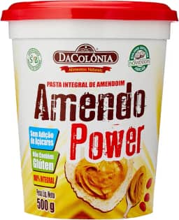 DaColônia Amendopower - Pasta De Amendoim Integral, Zero, 500G
