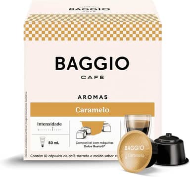 Baggio Café Cápsulas De Café Aroma Caramelo Compatível Com Máquinas Dolce Gusto Contém 10 Cápsulas
