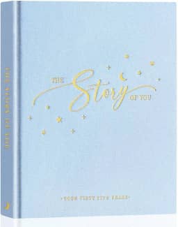 Lanpn Livro De Memórias Do Bebê - Livro De Memórias De Linho Para Bebês - A História De Você - Diário Dos Primeiros 5 Anos Do Bebê Recém-Nascido, Álbum De Fotos, Álbum De Marcos Para Meninos E Menin