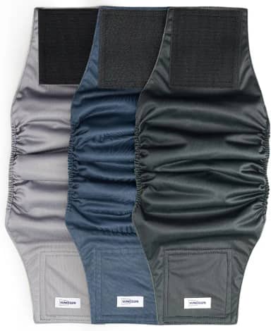 VUNCESSIN Fraldas laváveis para cães machos pequenos, reutilizáveis, 3 unidades, envoltórios de xixi para cães machos pequenos de alta absorção