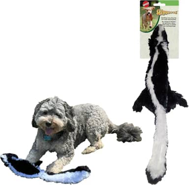 SPOT by Ethical Products Skinneeez O brinquedo original para cães com barulho para todos os cães Brinquedo Tug-Of-War para raças pequenas e grandes Brinquedo barulho para cães - Gambá