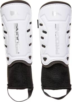 Caneleira Futebol Futsal Society Iron Com Tornozeleira - Branco - Par