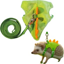 Coleira de ouriço e acessórios de roupas, coleira em forma de dinossauro para treinamento, roupas de hamster para furão, porquinho-da-índia, hamster, acessórios de ouriço, roupas de porquinho-da-índia