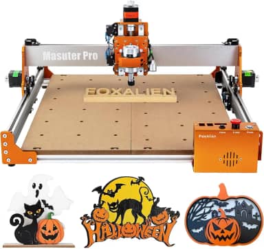 FoxAlien Máquina Roteadora Masuter Pro Cnc, Fresadora de 3 Eixos Atualizada, Fresadora de Metal para Madeira, Acrílico, Mdf, Corte de Escultura Em Nylon