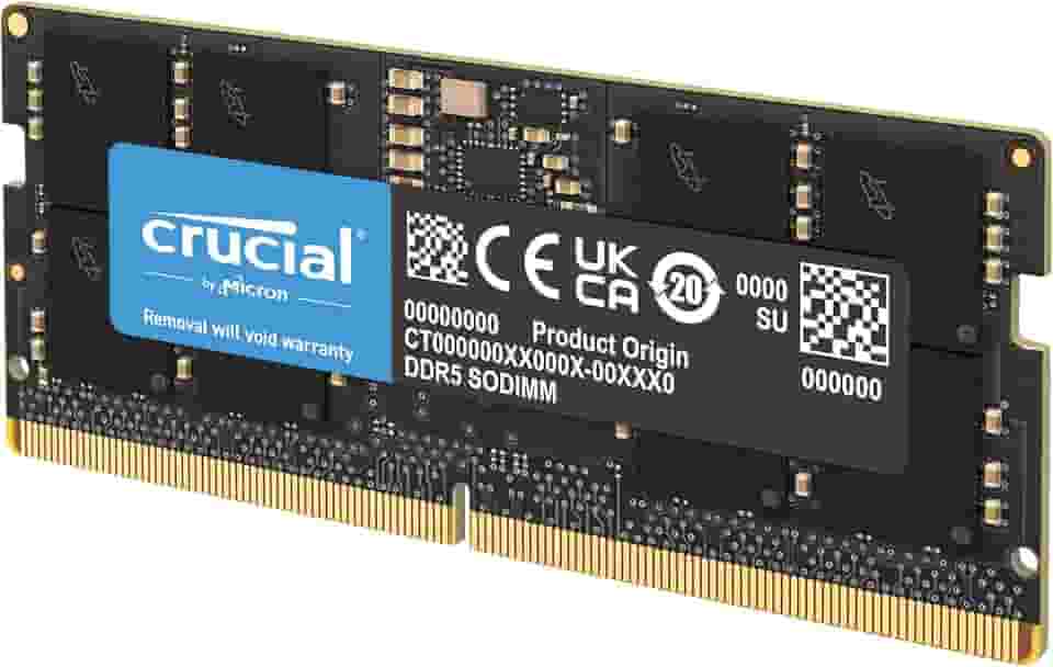 Crucial Memória RAM 16GB DDR5 5600MHz (ou 5200MHz ou 4800MHz) CT16G56C46S5 Preto