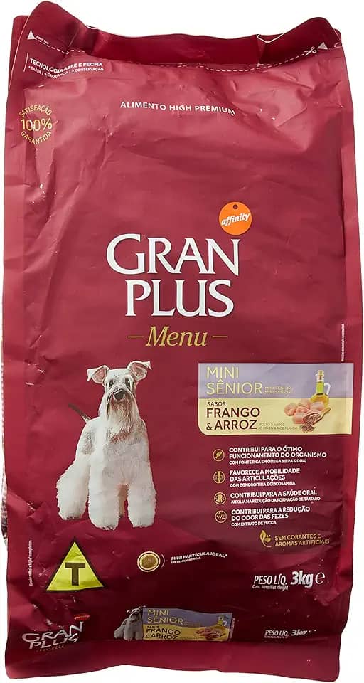 Affinity RAÇÃO GRAN PLUS MENU CÃO SENIOR MI 3KG