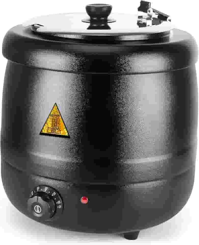 Tigela de Sopa Elétrica de Aço Inoxidável, 10L Sopeira Elétrica, de Bebidas com Aquecimento Isoladodispensador de Bebidas Quentes Distribuido, 220V, Aço Inoxidável