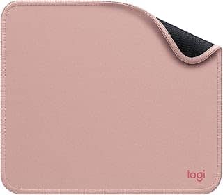 Mouse Pad Logitech Studio Series com Base de Borracha Antiderrapante, Fácil Deslizamento e Superfície Resistente a Derramamentos - Rosa