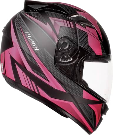 Capacete EBF Capacetes New Spark Flash 56/Preto Fosco/Rosa
