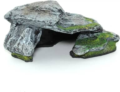 Tocas de Rochas para Peixes e Répteis de Médio Porte | Ornamento de Resina Atóxica para Aquários e Terrários | Pintura Artesanal (G)