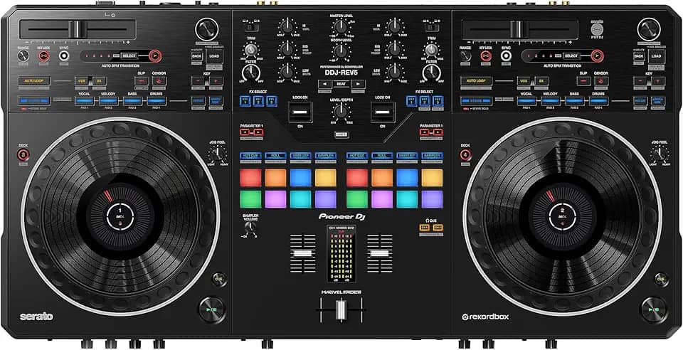 Pioneer DJ DDJ-REV5 Controlador DJ de 4 baralhos com separação de haste