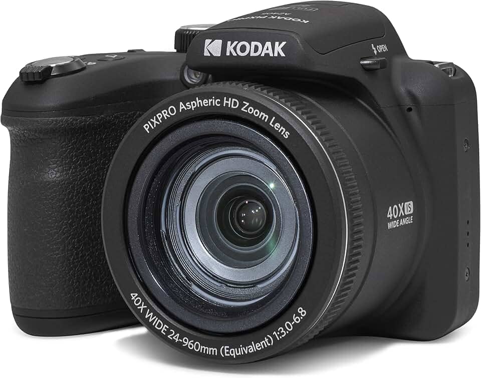 KODAK PIXPRO AZ405-BK Câmera digital de 20 MP, zoom óptico de 40x, lente grande angular de 24 mm, estabilização de imagem óptica 1080p Full HD Video 3 polegadas Câmera vlogging LCD (preto)