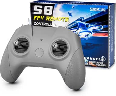 STARDRONE S8 RC Flight Simulator Controller-8 Channels FPV Drone Controller for PhoenixRC/Realflight/Freerider/DJI Virtual Flight Support Popular System&Platform,Ideal for FPV Beginner Pilots Trainer
