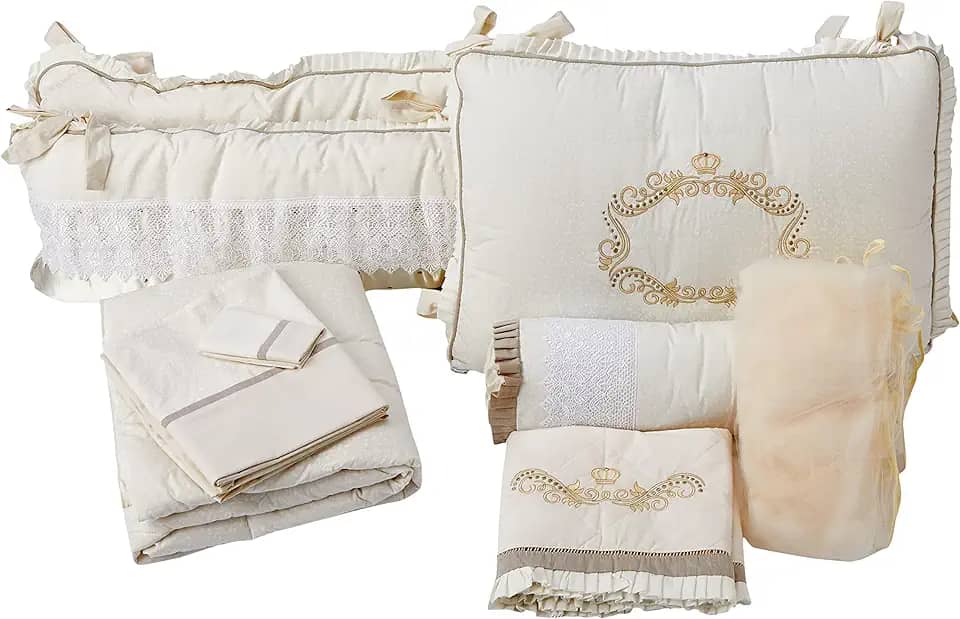 Kit De Berço Imperial 09 Peças Palha