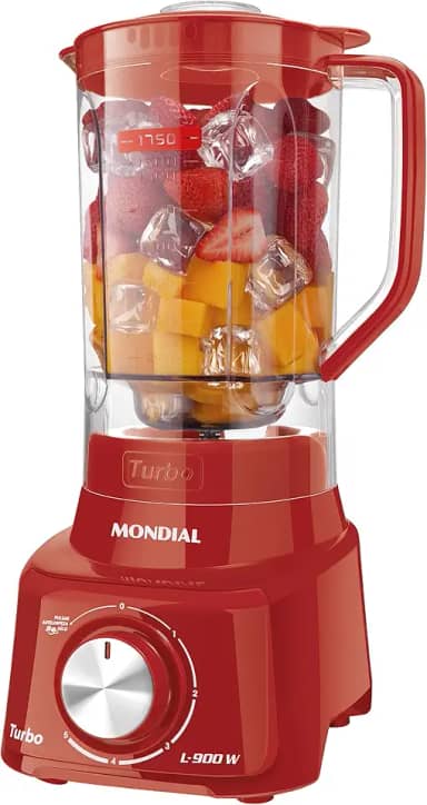 Liquidificador Turbo Full, Mondial, Vermelho, 900W, 110V - L-900 FR