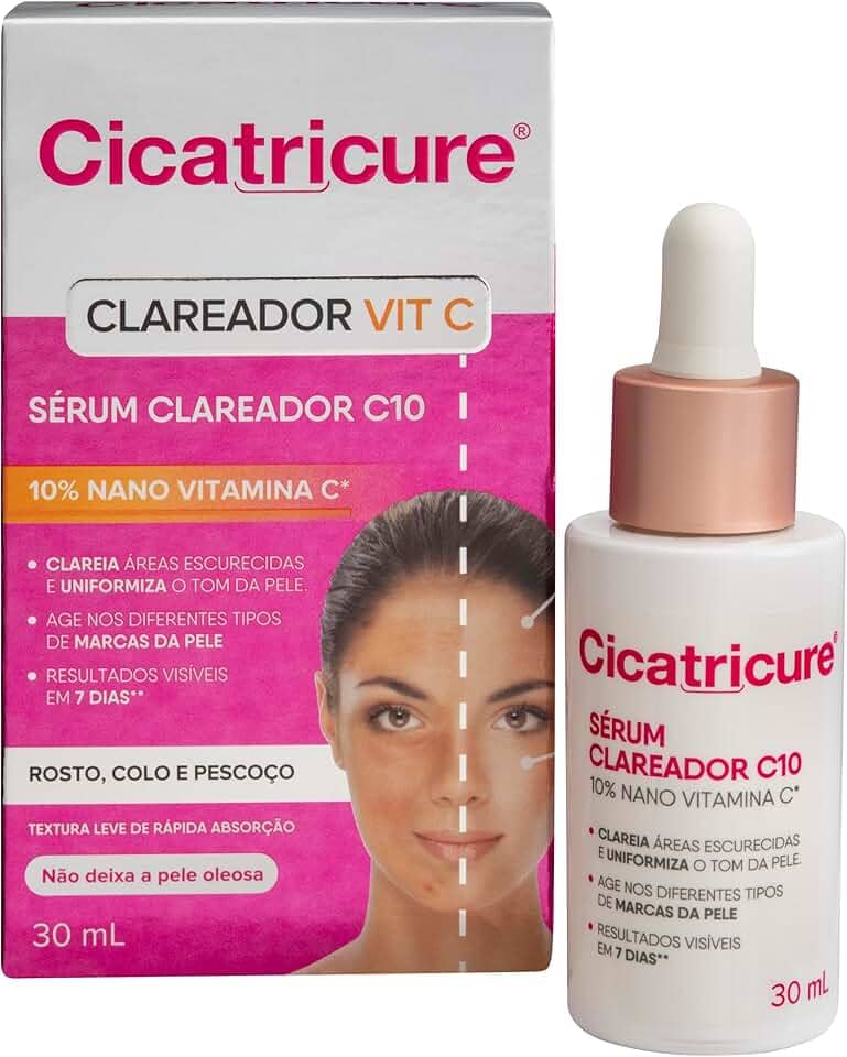 Cicatricure Sérum Clareador Vit C10 30 ml - Reduz Manchas, Antioleosidade, Suaviza Linhas, Hidrata Profundamente, Skincare