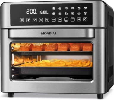 Fritadeira Air Fryer Forno Oven Digital 25L, Mondial, Preto/Inox, 2000W, 110V - AFO-25L-BI