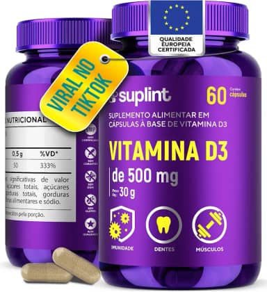 Suplemento de Vitamina D3 2000IU | Suporte à Saúde de Ossos, Dentes, Músculos e Imunidade | Suplementos Dietéticos para Homens e Mulheres | Não Transgênico Sem Glúten | Desenvolvido na Holanda | 60 Cápsulas