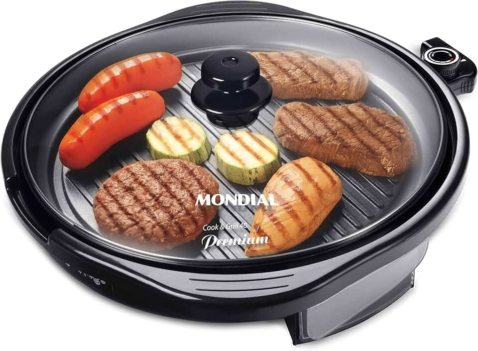 Grill Redondo Cook & Grill 40, Mondial, Preto, 1270W, 220V - G-03