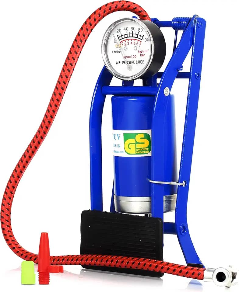 Bomba De Ar com Pedal e Medidor de Alta Pressão para Pneu de Bicicleta Bike Moto Carro Bola Brinquedos Infláveis