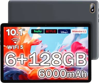 Kinstone Tablet Android 12 – 10 polegadas, 6 GB de RAM + 128 GB de ROM, 1 TB expandido, Wi-Fi 5G, câmera de 5 MP, bateria de 6000 mAh, tablet para jogos, tela IPS de 1280 x 800