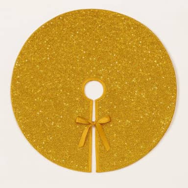 Saia de Árvore de Natal 60cm Shine Brilhos (Dourado)