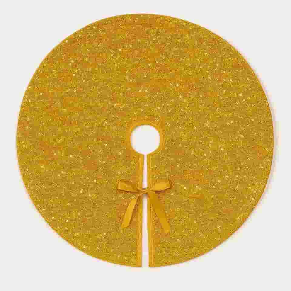 Saia de Árvore de Natal 60cm Shine Brilhos (Dourado)