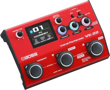 BOSS VE-22 Vocal Performer | Processador Multiefeitos para Voz e Preamp de Microfone Profissional