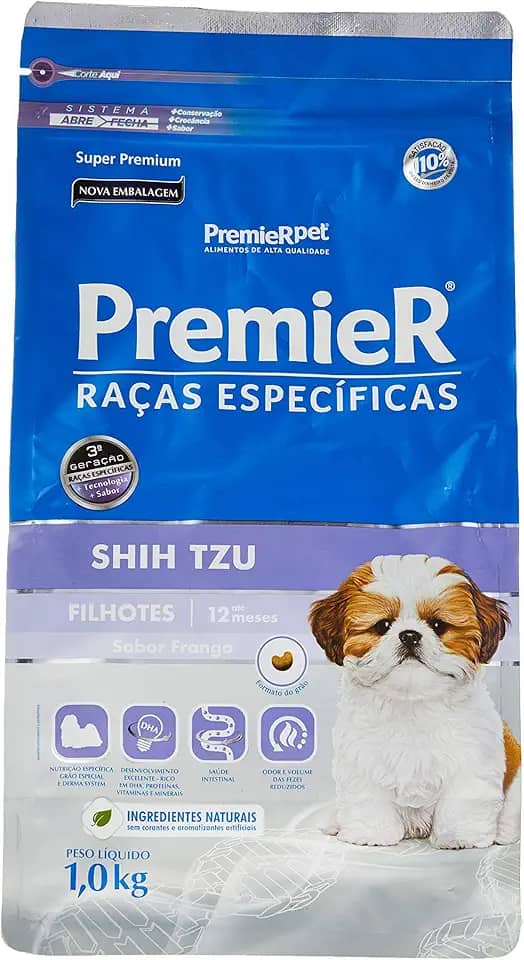 Ração Premier Raças Específicas Shih Tzu para Cães Filhotes - 1kg Premier Pet