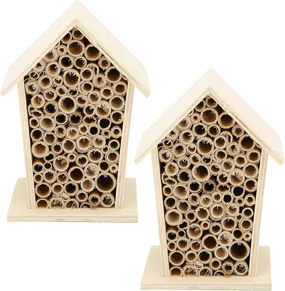 Zhjvihx Bee House, Bee Hotel Safe, Não Tóxico, Fornece um para Abelhas Livre de Produtos Químicos e Durável para Jardins para Parques Ao Ar Livre